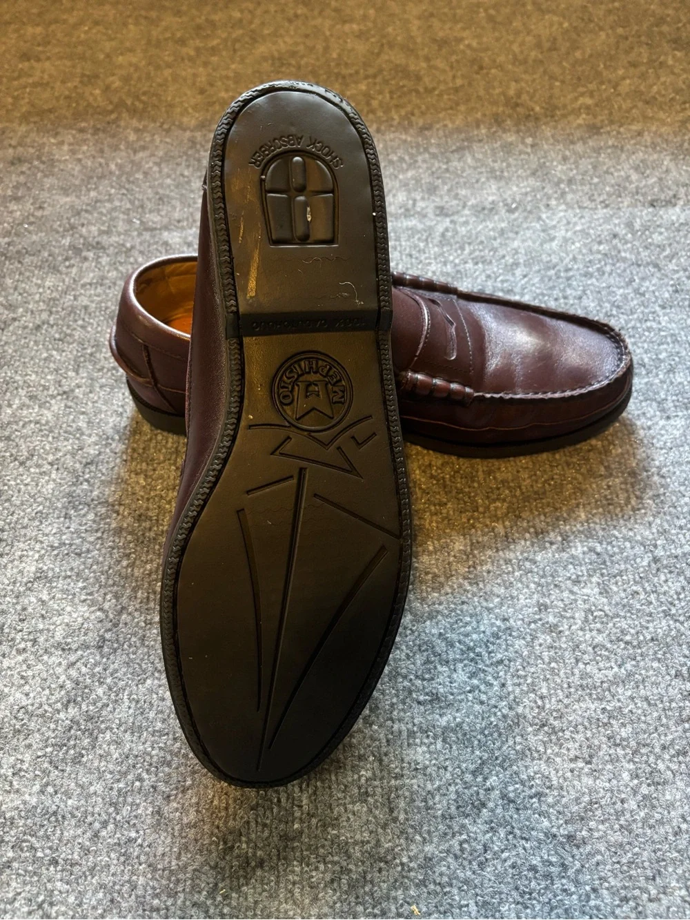 MEPHISTO Air Relax Spinnaker Brown Leather Slip On Loafers Men’s Size 11 US
